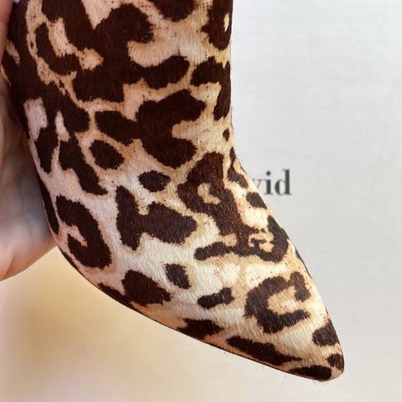 Charles David Snow Leopard Printed Haircalf Boots - Picture 7 of 10